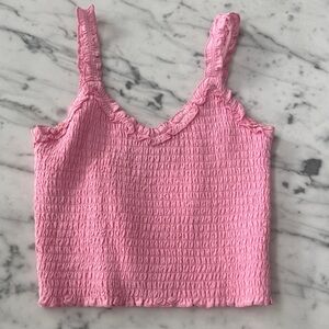 Katie J NYC Pink Textured Tank Top